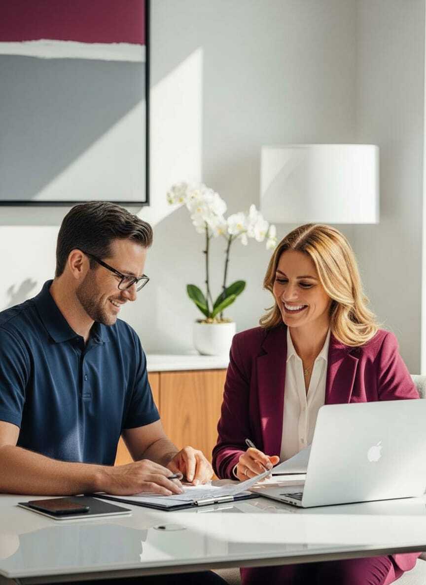 Real estate agents working with a transaction coordinator